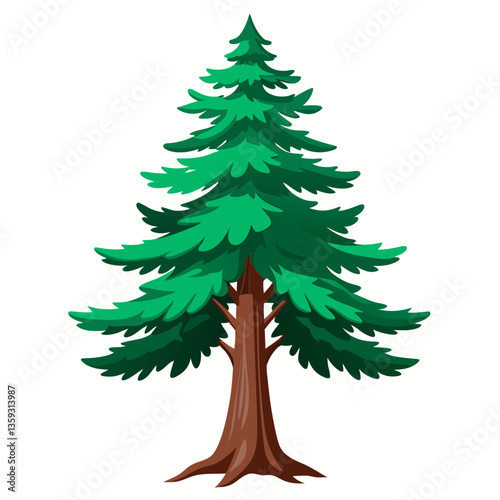 rugged cedar tree with dark green needles