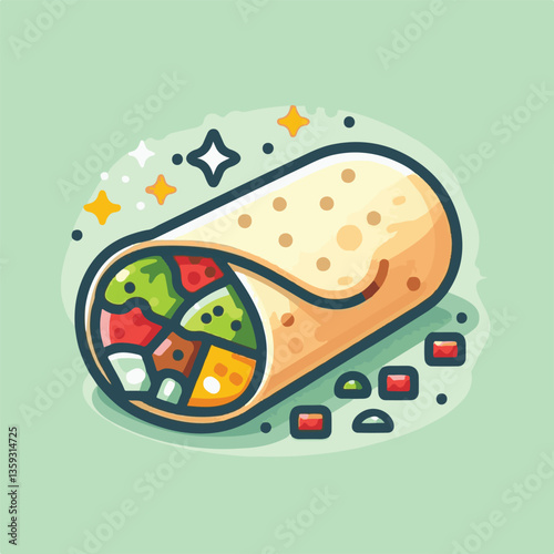 food, meal, restaurant, meat, burrito, menu, fast, delicious, lunch, dinner, snack, mexican, background, dish, beef, chicken, salad, isolated, grilled, bread, wrap, vegetable, set, collection, plate, 