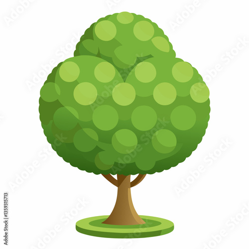 pruned topiary shrub with sculpted rounded shape