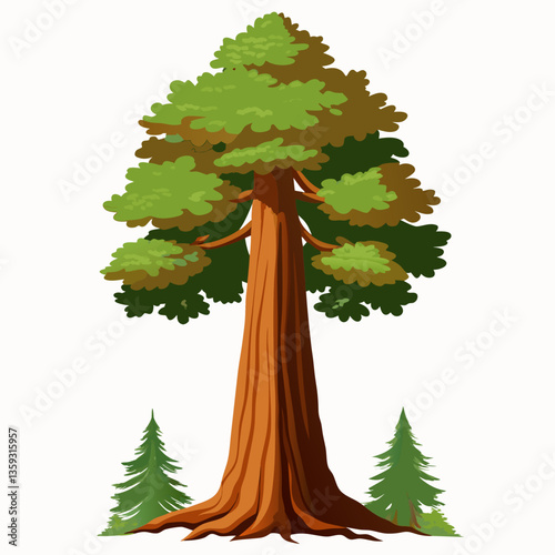 majestic sequoia tree with towering height