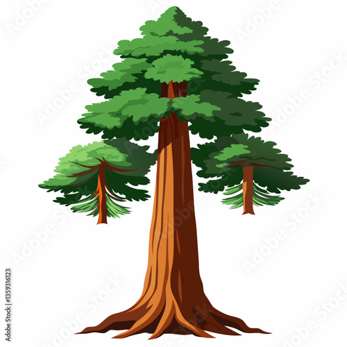 majestic sequoia tree with towering height