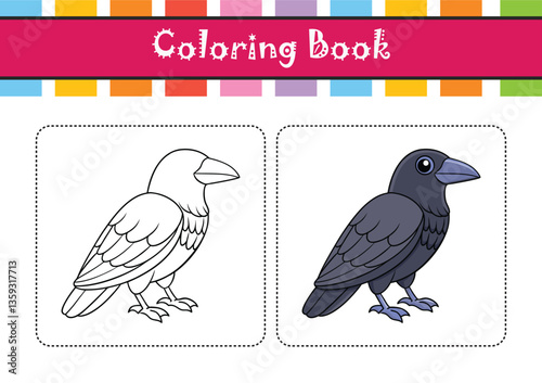  Common Raven Bird Realistic Art