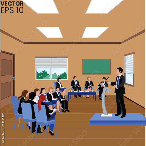 presentation of a business meeting
