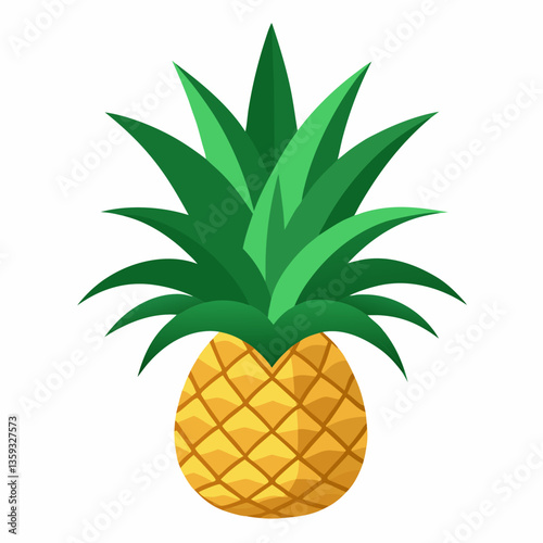 pineapple plant with spiky green leaves and fruit