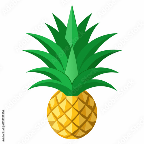 pineapple plant with spiky green leaves and fruit