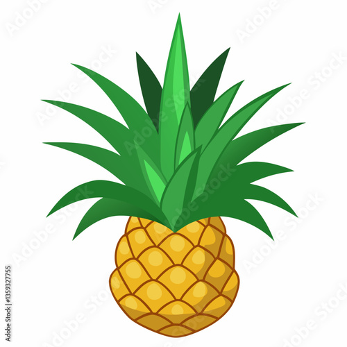 pineapple plant with spiky green leaves and fruit