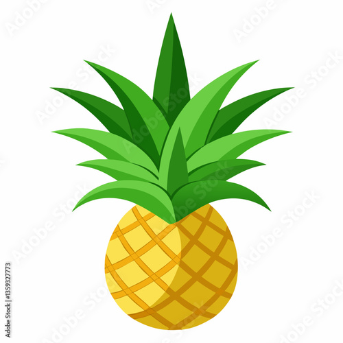 pineapple plant with spiky green leaves and fruit