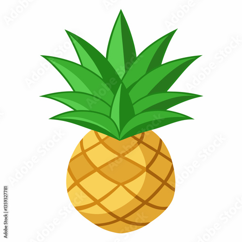 pineapple plant with spiky green leaves and fruit