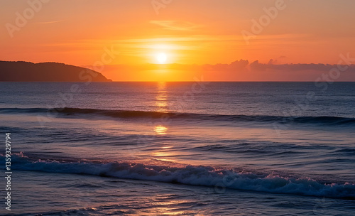 sunset over the sea