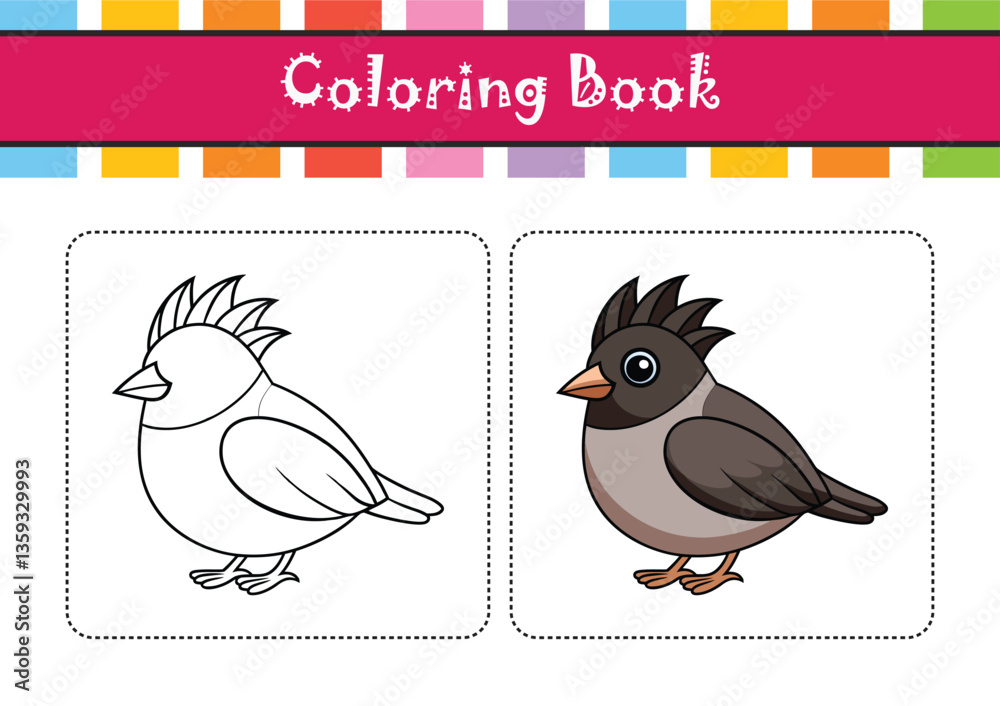 Obraz premium Eurasian Blackcap Bird Colorful Artwork