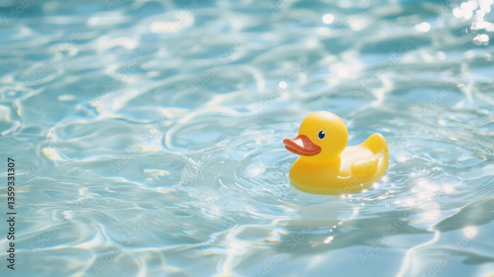 Yellow Rubber Duck in a Pool Yellow Rubber Duck in a Pool