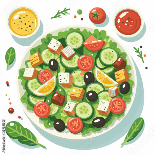 lunch, lettuce, food, fresh, salad, meal, healthy, green, cheese, caesar, dinner, gourmet, chicken, vegetable, parmesan, bowl, delicious, bread, sauce, dish, grilled, dressing, crouton, plate, cuisine