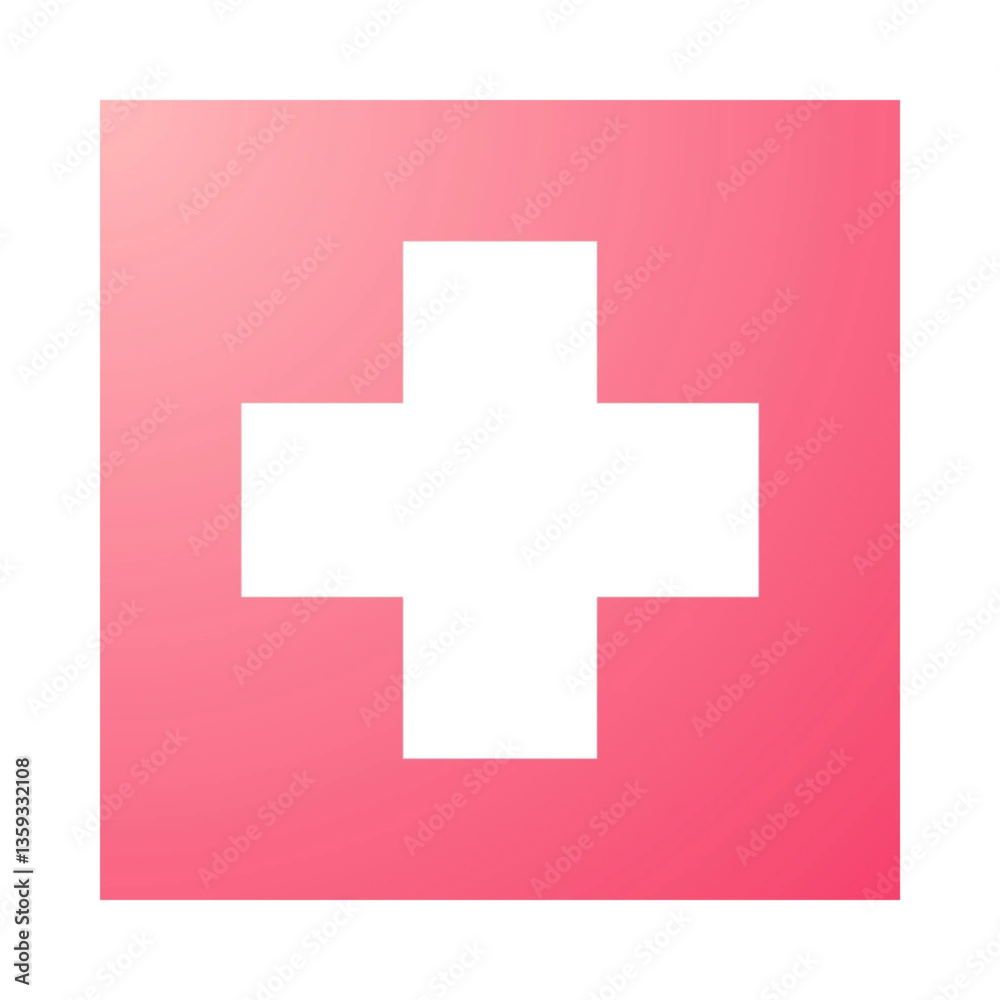 Obraz premium Pink healthcare symbol on white background 