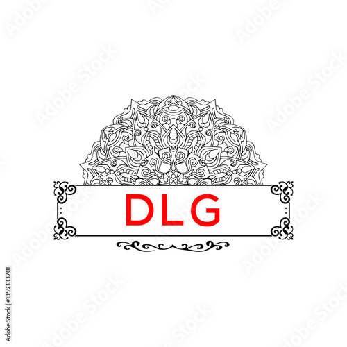 DLG creative minimalist letter logo.