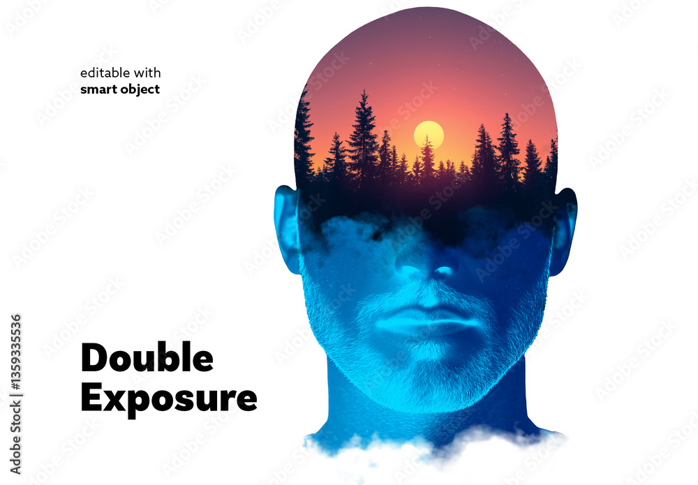 Double Exposure Effect Stock Template | Adobe Stock