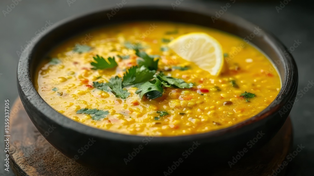 Bowl of flavorful lentil soup Bowl of flavorful lentil soup