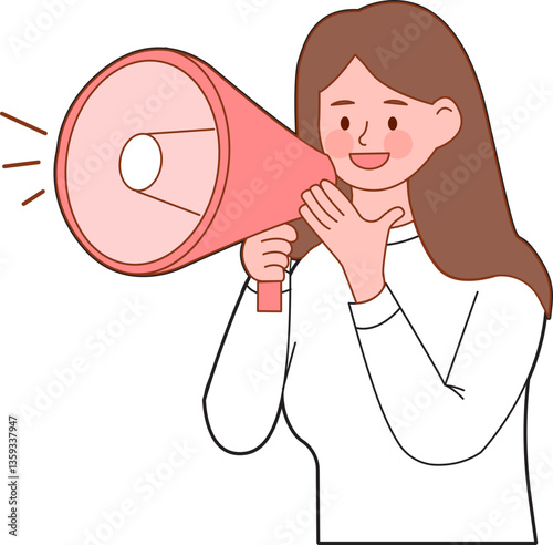 girl with megaphone