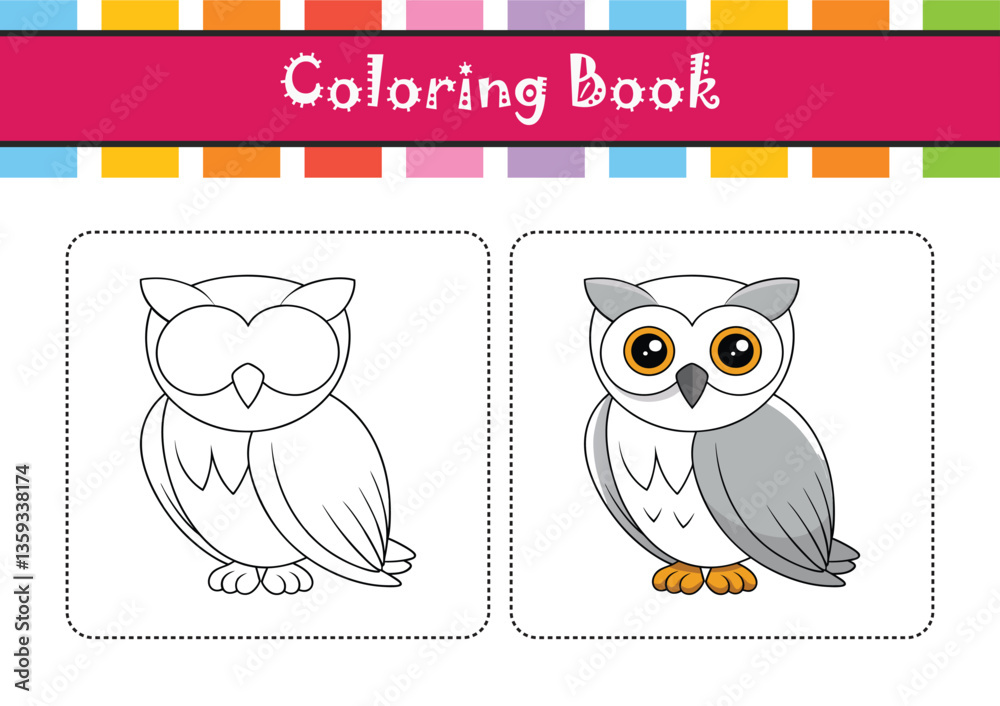 Obraz premium Bright Snowy Owl Bird Artwork