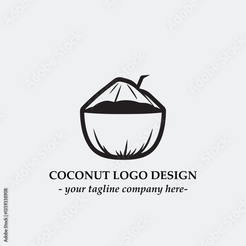 Wallpaper Mural coconut illustration for logo company black and white vector image
 Torontodigital.ca