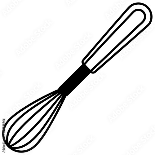 kitchen whisk isolated on white