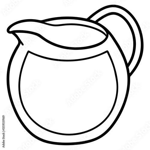 vector illustration of a jug