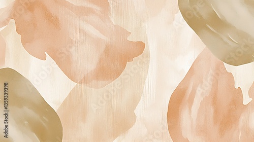 A painting of a wall with a brown and tan background
