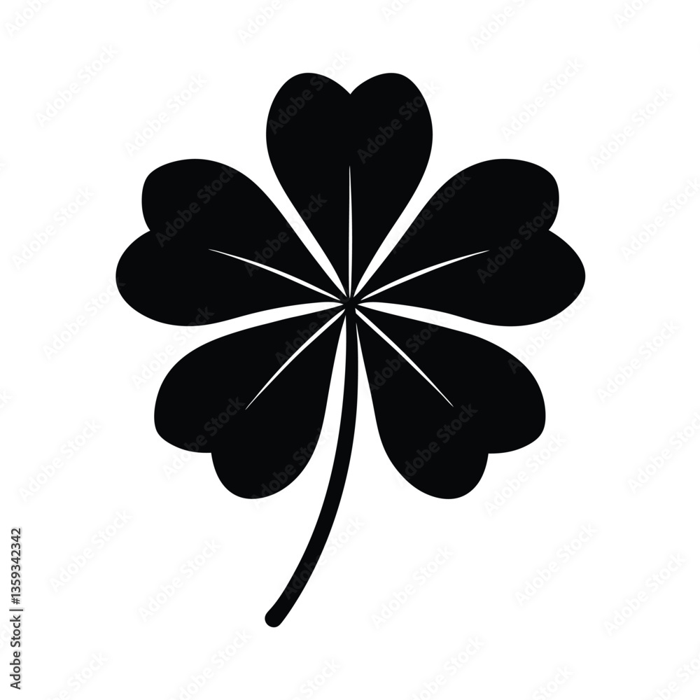 four leaf clover vector shilhouette four leaf clover vector shilhouette