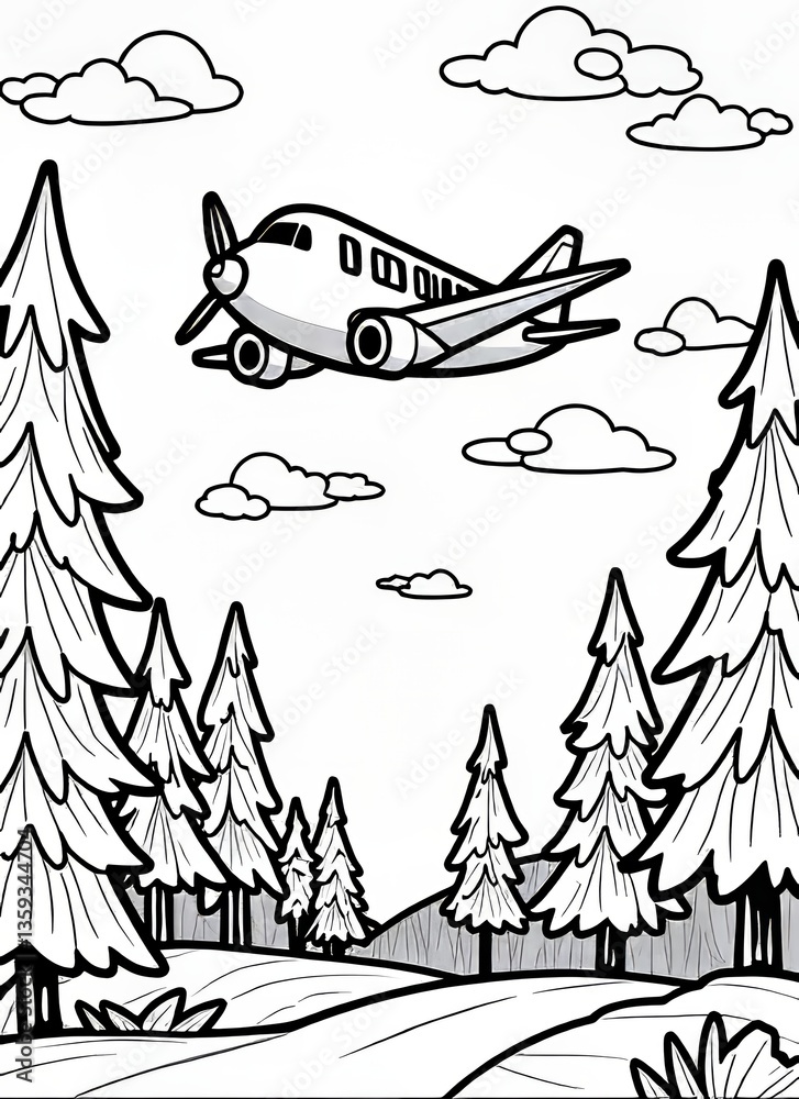 Elf character hugging a tree in a whimsical coloring page Elf character hugging a tree in a whimsical coloring page
