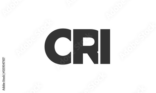 CRI logo design template with strong and modern bold text. Initial based vector logotype featuring simple and minimal typography. Trendy company identity.