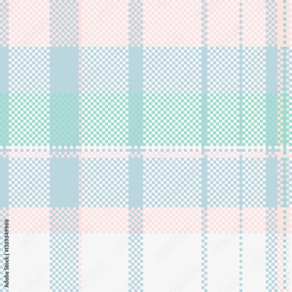 Pastel plaid pattern in soft pink, mint green, and light blue. Ideal for backgrounds, textiles, or stationery designs evokes feelings of serenity and gentleness. Pastel plaid pattern in soft pink, mint green, and light blue. Ideal for backgrounds, textiles, or stationery designs evokes feelings of serenity and gentleness.