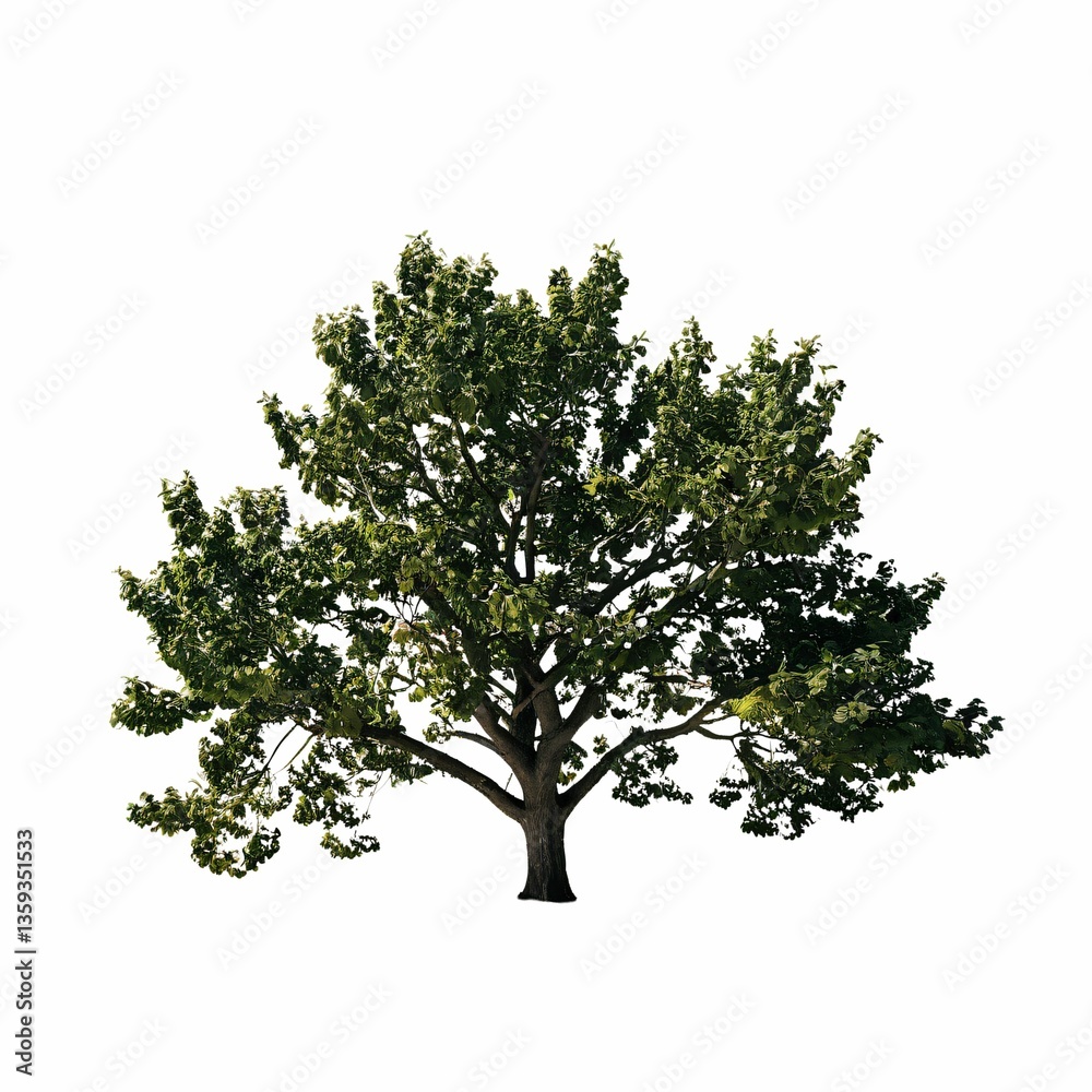 Obraz premium Isolated tree on a white background for architectural use