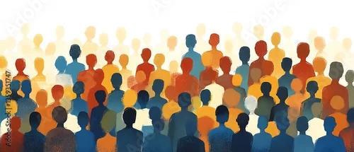 Panel kuchenny z motywem A colorful illustration featuring a diverse group of individuals