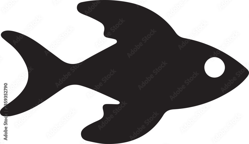 Fish icon flat and minimal vector art illustration on a white background.
Fish icon flat and minimal vector art illustration on a white background.