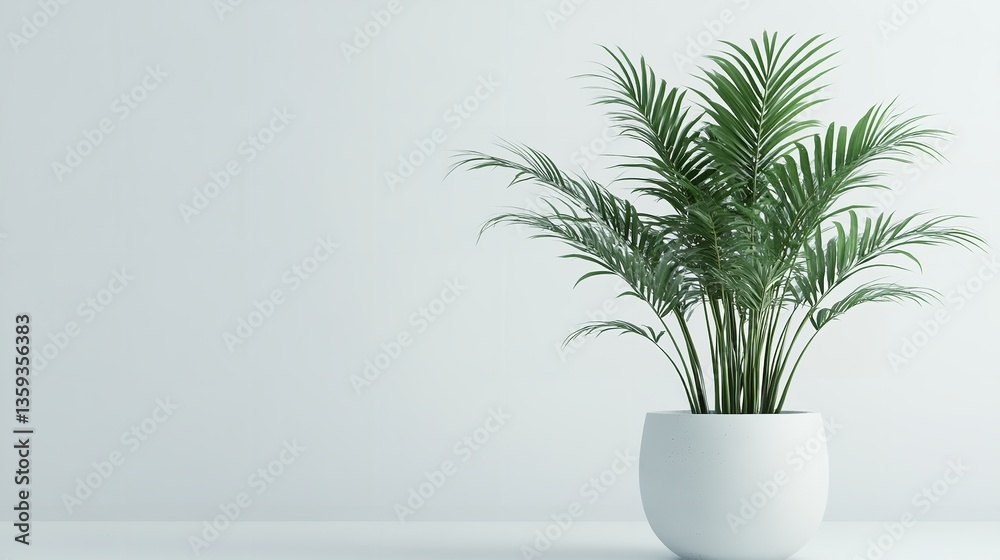 Minimalist Potted Plant in Sunlight Minimalist Potted Plant in Sunlight
