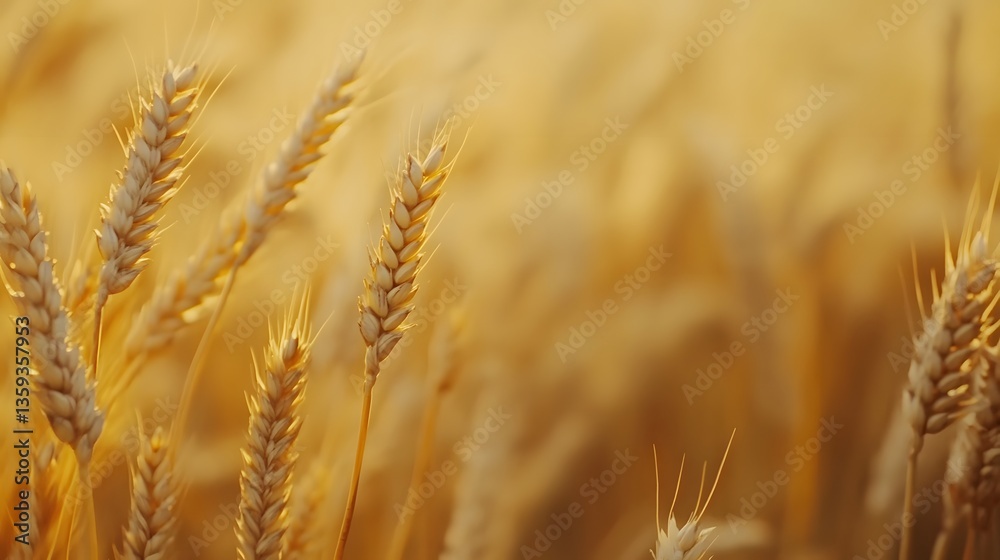 Close up of ripe wheat grains in a field Close up of ripe wheat grains in a field