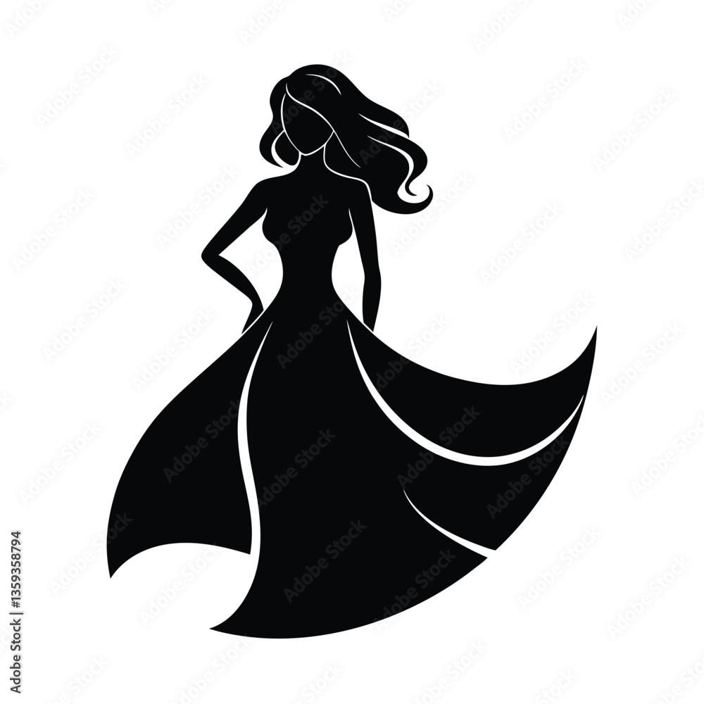 Obraz premium silhouette of a girl vector