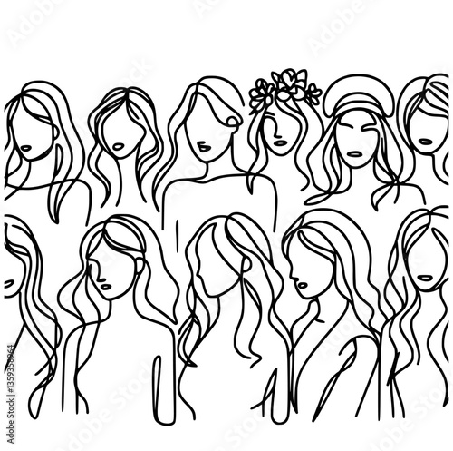 Chic hand-drawn minimalist artwork celebrating body diversity.