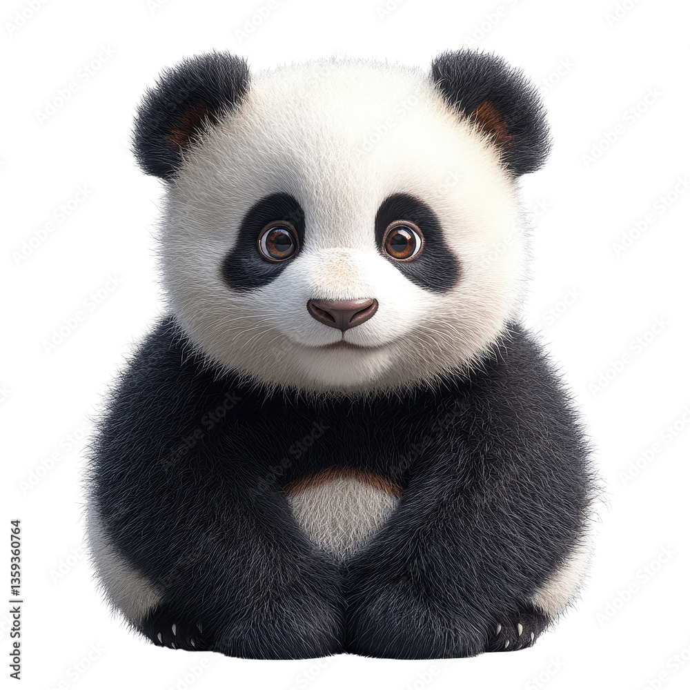 Fototapeta premium panda isolated on white background 