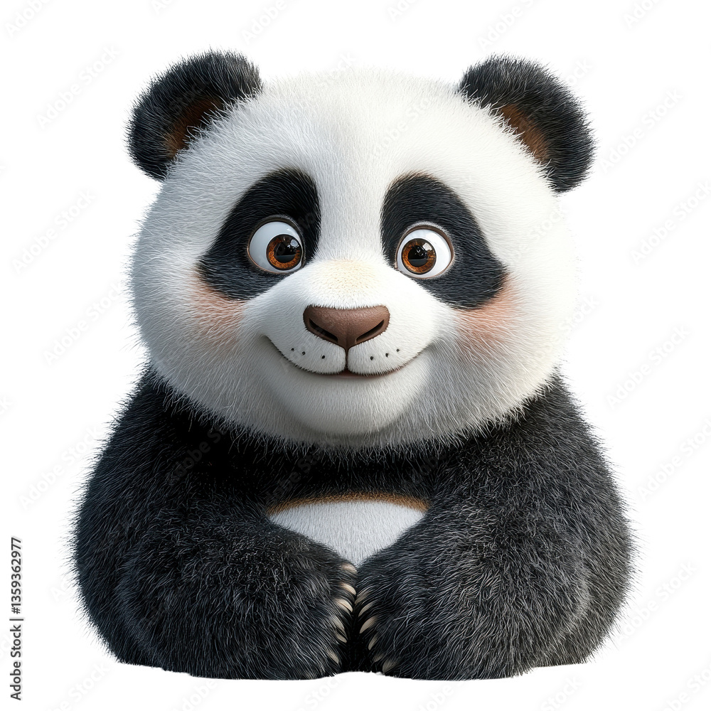 Obraz premium panda isolated on white background