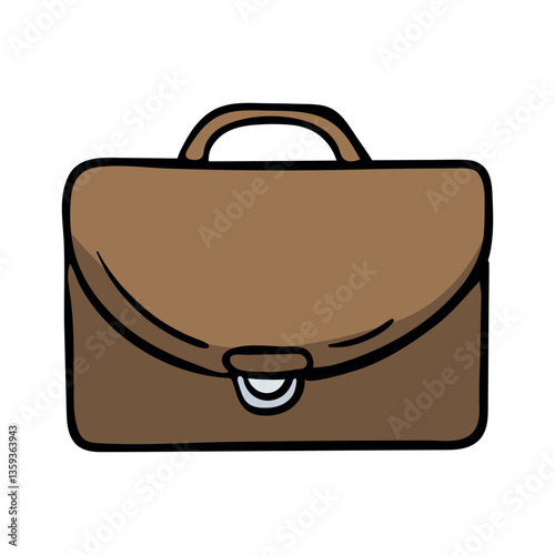 Briefcase. Diplomat. Vector icon isolated on white background. Illustration for banner, poster, flyer, print,