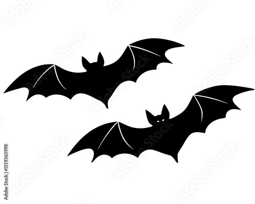 Bats silhouette vector illustration