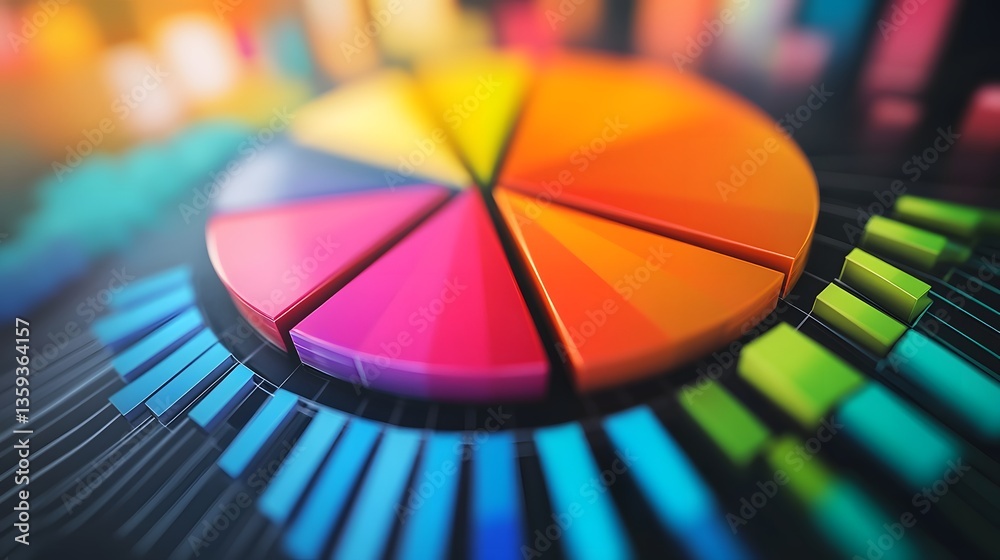 Fototapeta premium Vibrant abstract asset allocation diagram