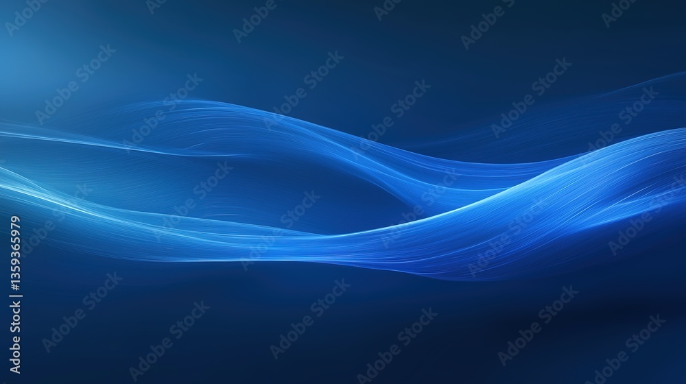 Fototapeta premium Serene blue abstract gradient, minimalistic and clean, evoking calm and tranquility.
