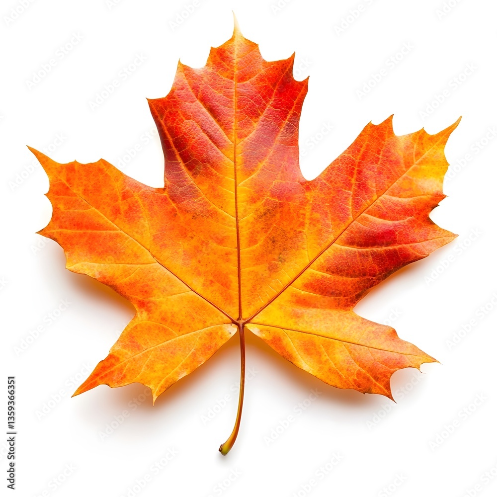 Vibrant Maple Leaf in Autumn Colors Vibrant Maple Leaf in Autumn Colors