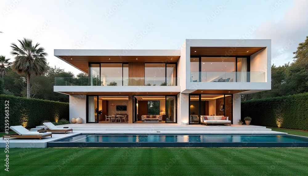 Obraz premium luxury home with swimming pool