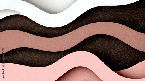 Wallpaper Mural Flowing waves of abstract design digital art modern aesthetics creative environment close-up view artistic concept Torontodigital.ca