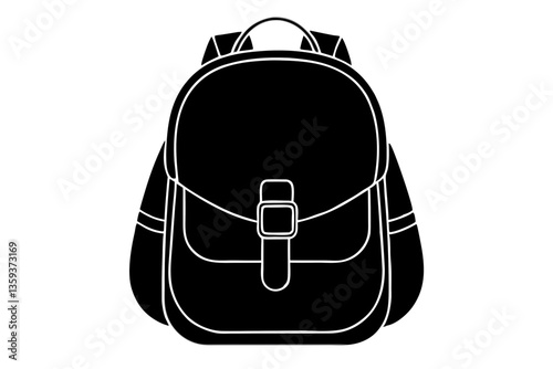 Back to School silhouette vector illustration