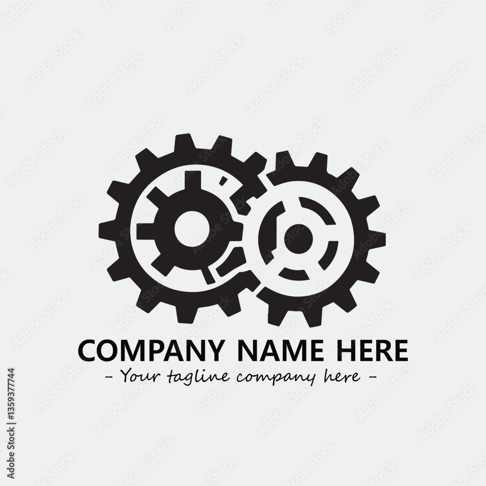 Gear illustration for logo company black and white vector image
Gear illustration for logo company black and white vector image