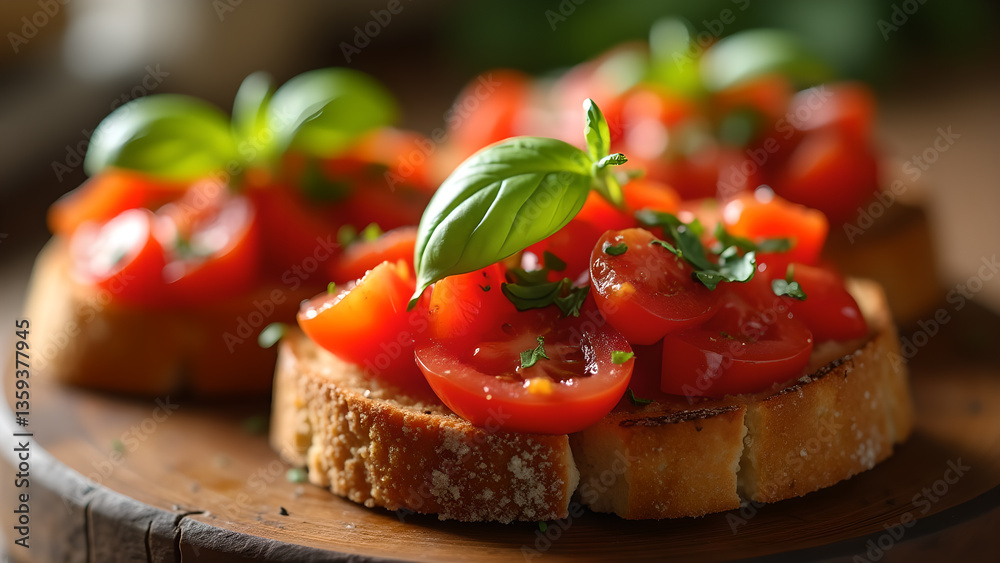 Delightful Bruschetta with Fresh Tomatoes and Basil Delightful Bruschetta with Fresh Tomatoes and Basil