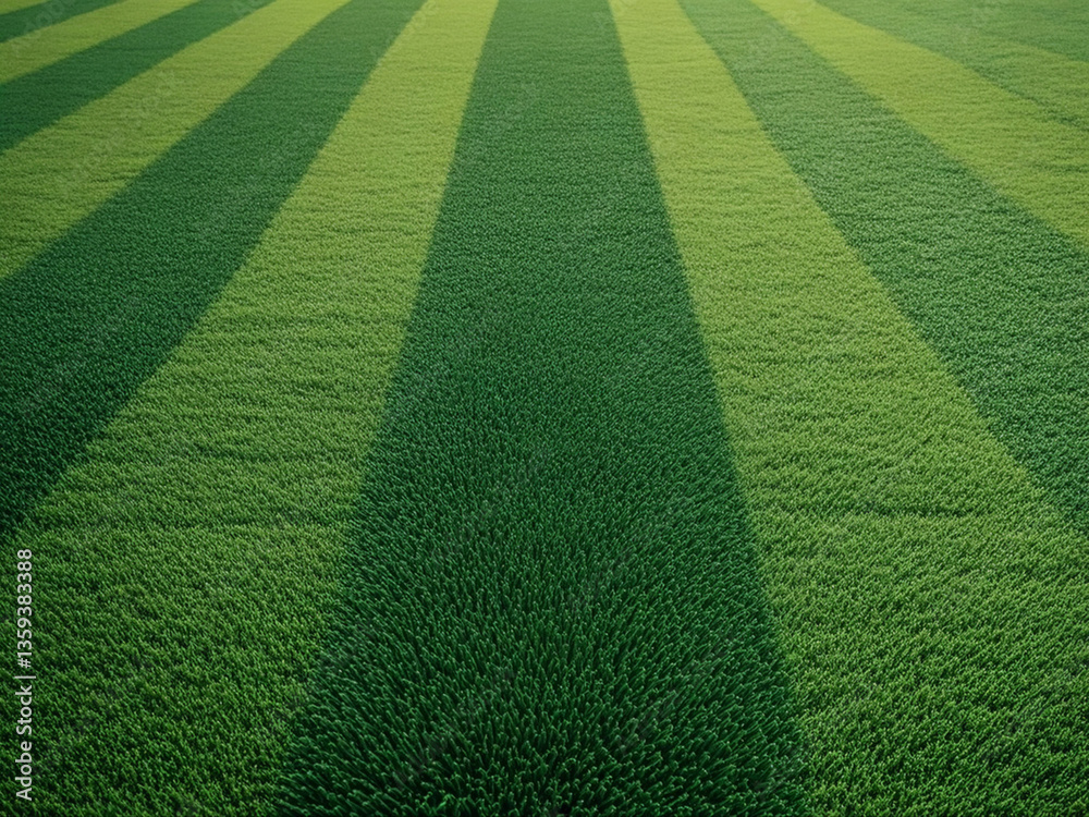Green grass seamless texture on striped sport field. Astro turf pattern. Carpet or lawn